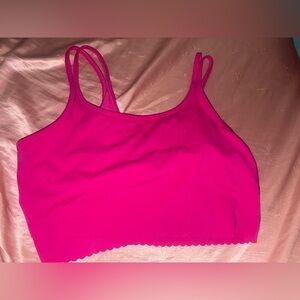 Bright pink sports bra danskin L